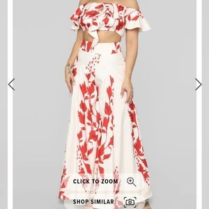 2 piece off the shoulder set/last one standing